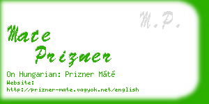mate prizner business card